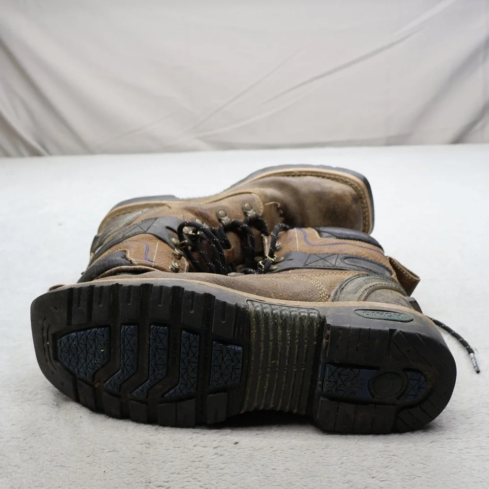 Cinch  Mens 9EE Work Boots‎ Brown Leather Square Toe WRX Lace Up Rugged Utility